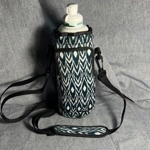 Patterned Water Bottle Holder with Strap
